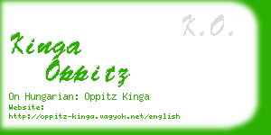 kinga oppitz business card